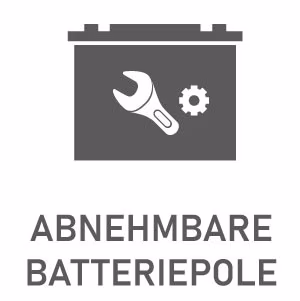 Abnehmbare Batteriepole