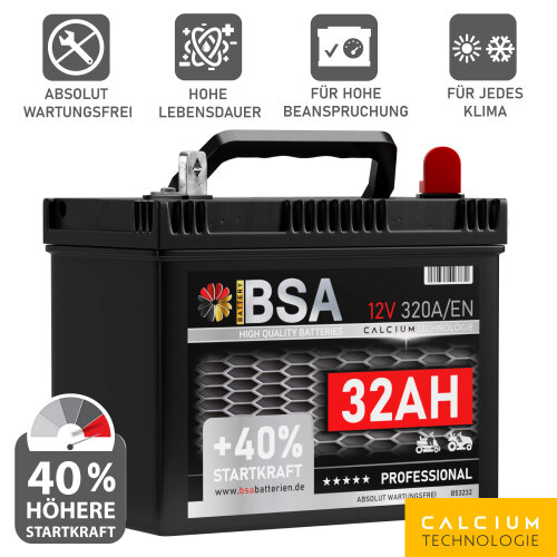 BSA Professional Rasentraktor Starterbatterie 32Ah 12V, 48,89 €