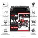 LANGZEIT Gel Motorrad Batterie YTX16-BS - 16AH 12V