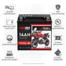 Langzeit GEL Motorradbatterie YTX14L-BS - 14Ah 12V