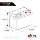 LANGZEIT Gel Motorrad Batterie YTX4L-BS - 4AH 12V