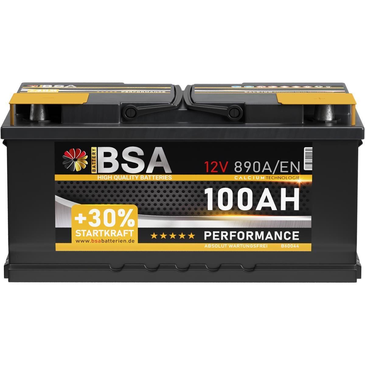 BSA Performance Autobatterie 100Ah 12V
