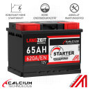Langzeit Starter Autobatterie 65Ah 12V