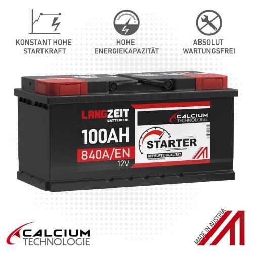 Langzeit Starter Autobatterie 100Ah 12V, 77,90 €