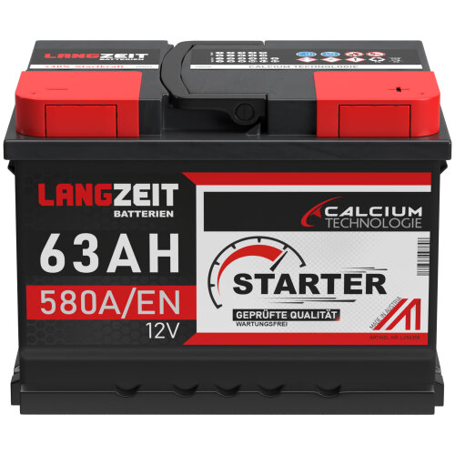 Langzeit Starter Autobatterie 63Ah 12V, 54,90 €