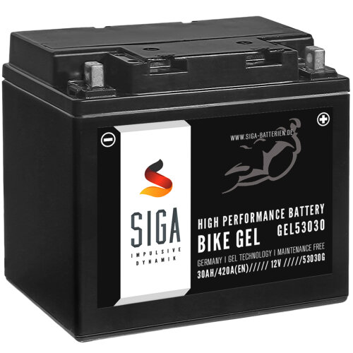 SIGA Bike GEL Motorrad Batterie Y60-N30L-A - 30Ah 12V