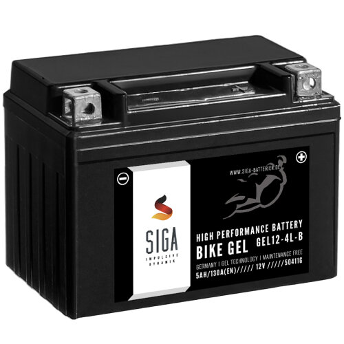 SIGA Bike Gel Motorrad Batterie YB4L-B - 5AH 12V