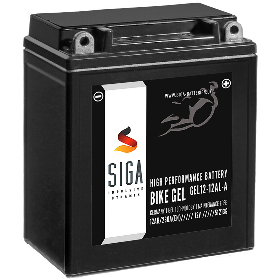 SIGA Bike Gel Motorrad Batterie YB12AL-A2 12Ah 12V, 48,89 €