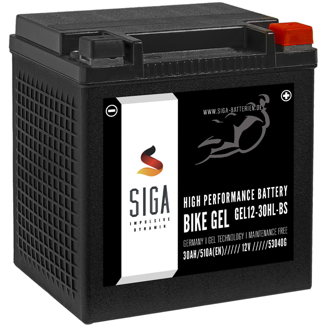 SIGA Bike Gel Motorrad Batterie YIX30L-BS 30Ah 12V, 112,59 €