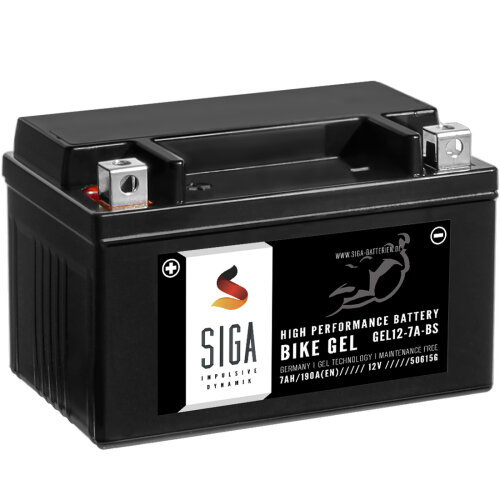 SIGA Bike Gel Motorrad Batterie YTX7A-BS - 7AH 12V
