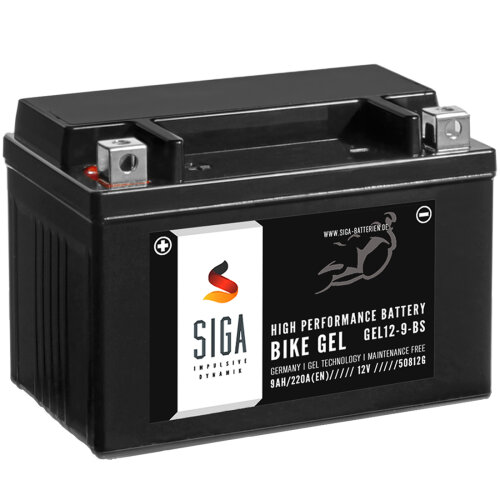 SIGA Bike GEL Motorrad Batterie YTX9-BS - 9AH 12V