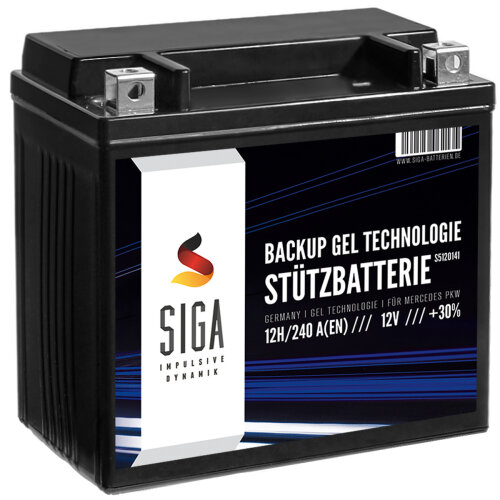 SIGA Stützbatterie 12Ah 12V Gel Batterie  A2115410001 und 61217586977