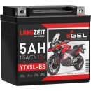 LANGZEIT Gel Motorrad Batterie YTX5L-BS 5AH 12V