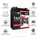 LANGZEIT Gel Motorrad Batterie YTX7L-BS 7AH 12V