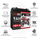 LANGZEIT Gel Motorrad Batterie YB9-B - 9AH 12V