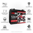 LANGZEIT Gel Motorrad Batterie YTX12-BS 12AH 12V