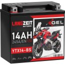 LANGZEIT Gel Motorrad Batterie YTX14-BS 14AH 12V