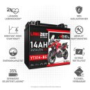 Langzeit Gel Motorradbatterie YTX14-BS 14Ah 12V