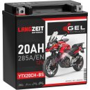 LANGZEIT Gel Motorrad Batterie YTX20CH-BS 20AH 12V