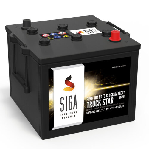 SIGA TRUCK STAR LKW Nato Batterie 125Ah 12V