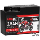 LANGZEIT Gel Motorrad Batterie  YTR4A-BS 2,5AH 12V