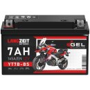 LANGZEIT Gel Motorrad Batterie YT7B-BS - 7AH 12V