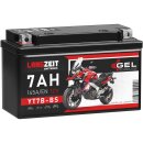 Langzeit Gel Motorradbatterie YT7B-BS 7Ah 12V
