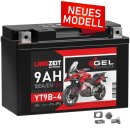 LANGZEIT Gel Motorrad Batterie YT9B-4 9AH 12V