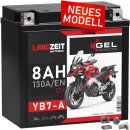 LANGZEIT Gel Motorrad Batterie YB7-A - 8AH 12V