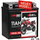 Langzeit GEL Motorradbatterie YB10L-BS - 11Ah 12V