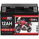 Langzeit Gel Motorradbatterie YTZ14-S 12Ah 12V