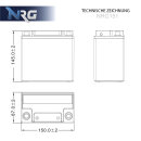 NRG Backup Batterie CX23-10C655-AC 15Ah 12V Land Rover Jaguar Start Stop GEL