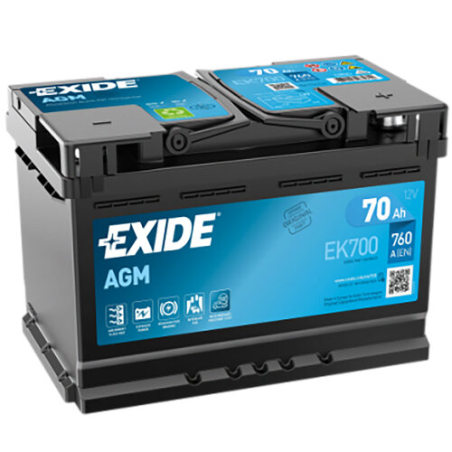 Exide AGM Autobatterie EK700 70Ah 12V
