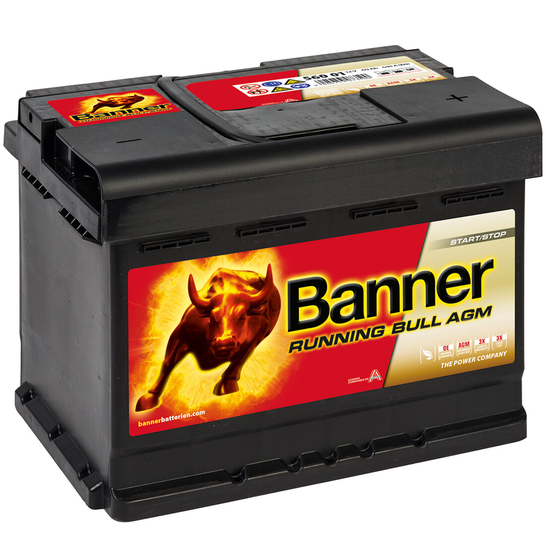 Banner Running Bull AGM 560 01 Starterbatterie 60Ah 12V, 133,88 €