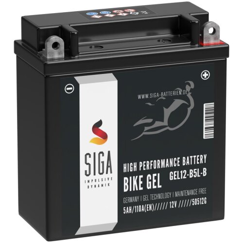 SIGA Bike Gel Motorrad Batterie 12V / 5AH / 110A/EN