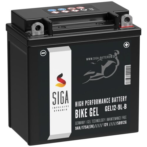 SIGA Bike GEL Motorradbatterie 9AH  12V  175AEN