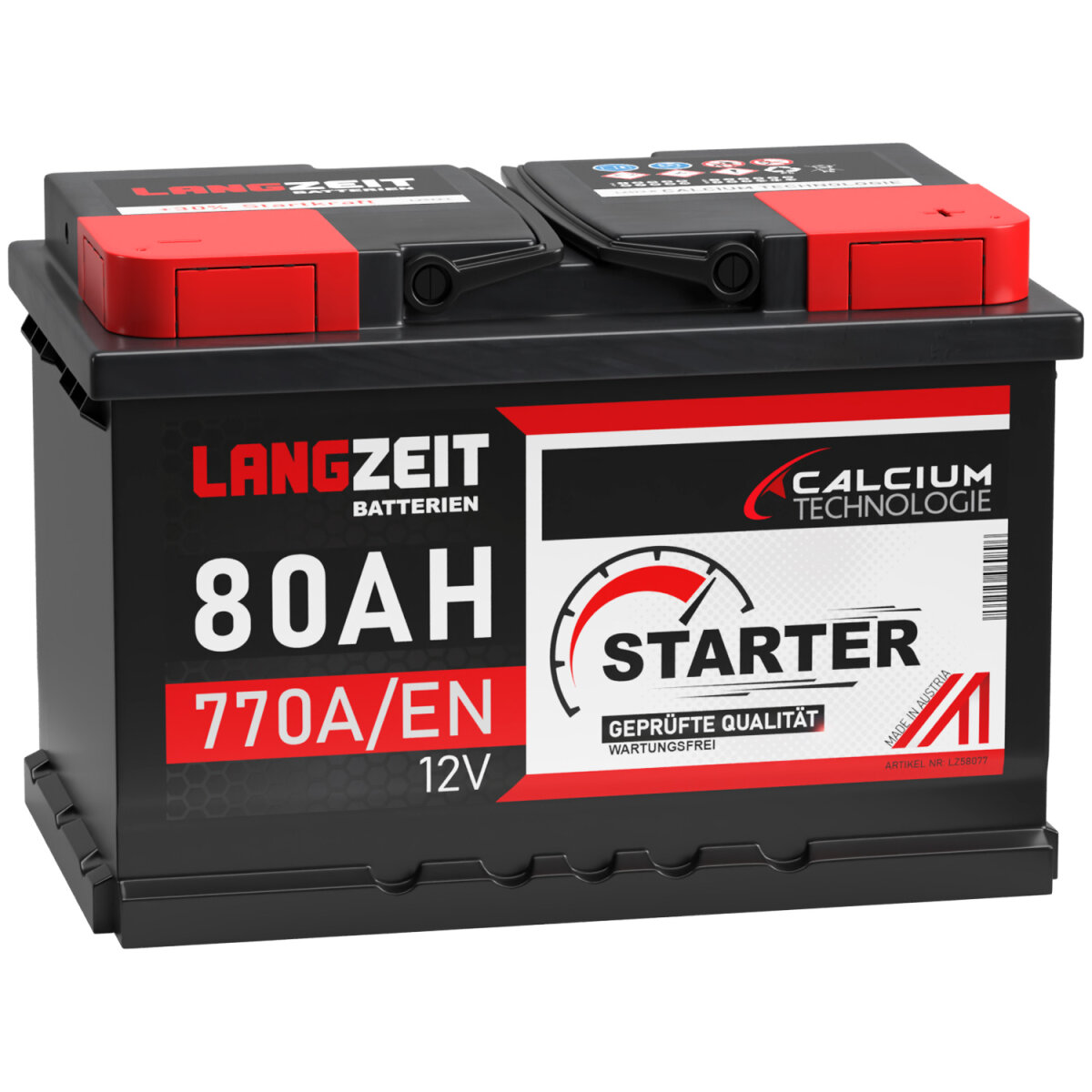 Langzeit Starter Autobatterie 80Ah 12V, 63,90 €