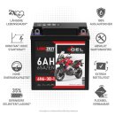 LANGZEIT Gel Motorrad Batterie 12V / 6AH / 65A/EN