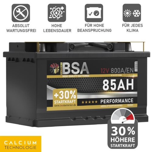 BSA Performance Autobatterie 85Ah 12V, 77,90 €