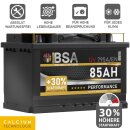 BSA Performance Autobatterie 85Ah 12V