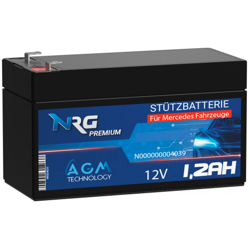NRG Stützbatterie 1,2Ah 12V AGM Backup Batterie N000000004039 Mercedes