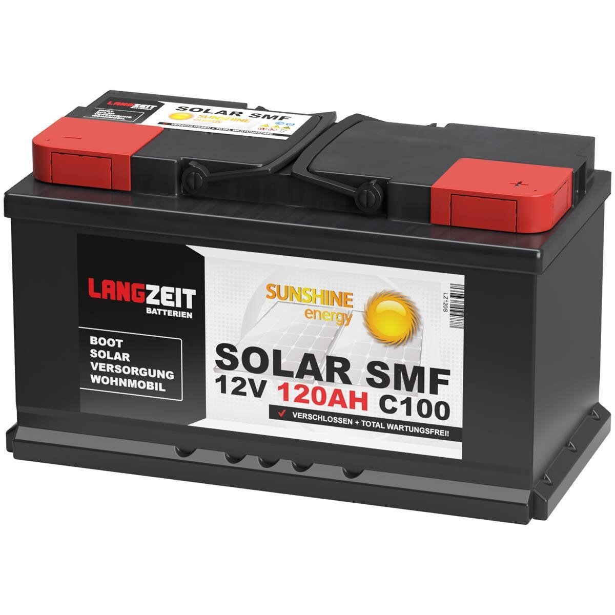 Langzeit Solarbatterie SMF 120Ah 12V, 128,49 €