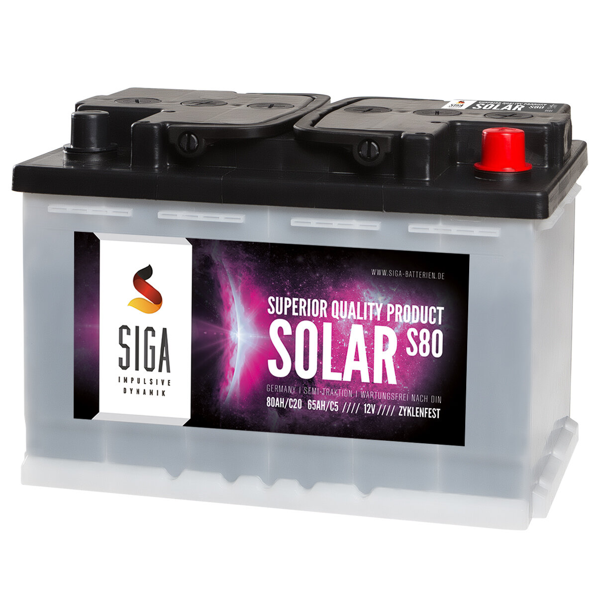 SIGA Solarbatterie 80Ah 12V, 102,94 €