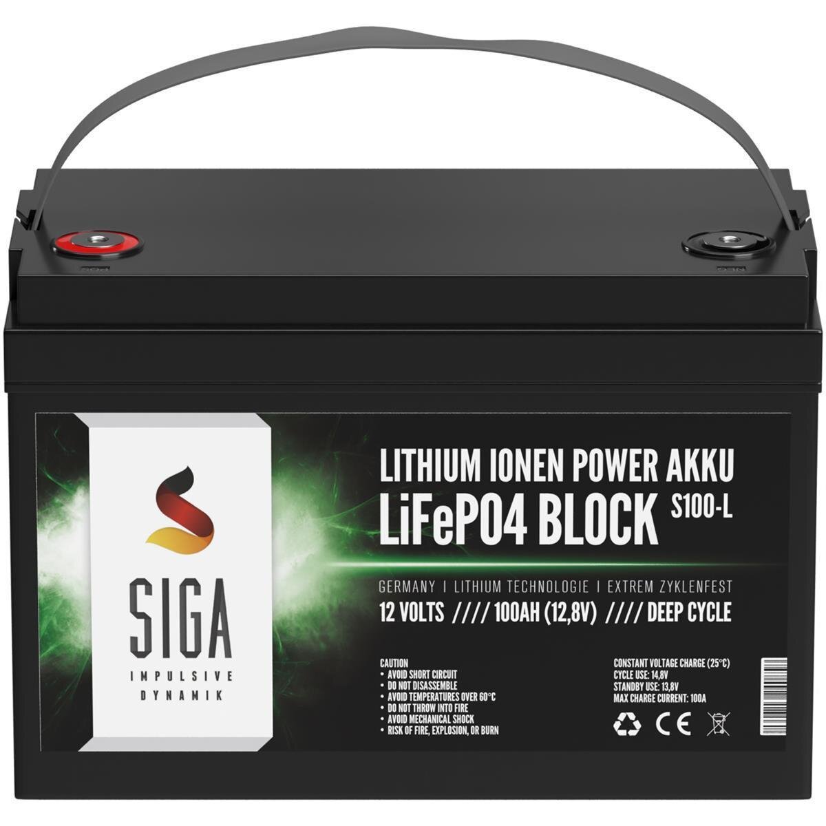 SIGA Lithium Batterie LiFePO4 100Ah 12V, 399,90 €
