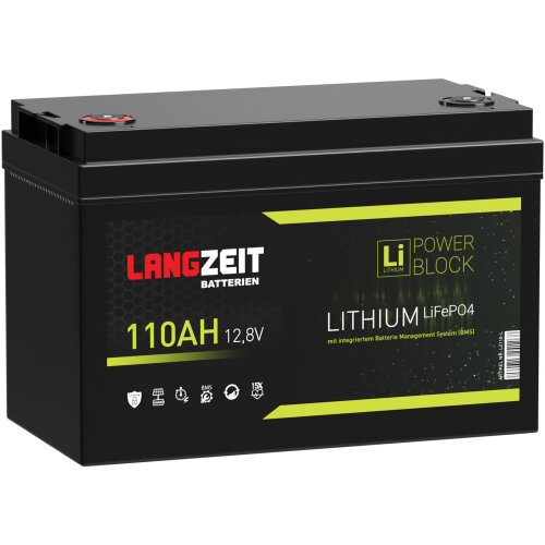 Langzeit Lithium Batterie 110Ah 12V